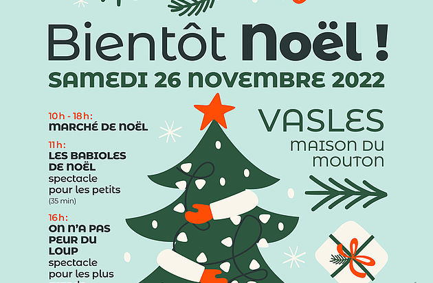 Bientôt Noël ! Inscrivez-vous pour exposer vos produits au marché de Noël du 26 novembre